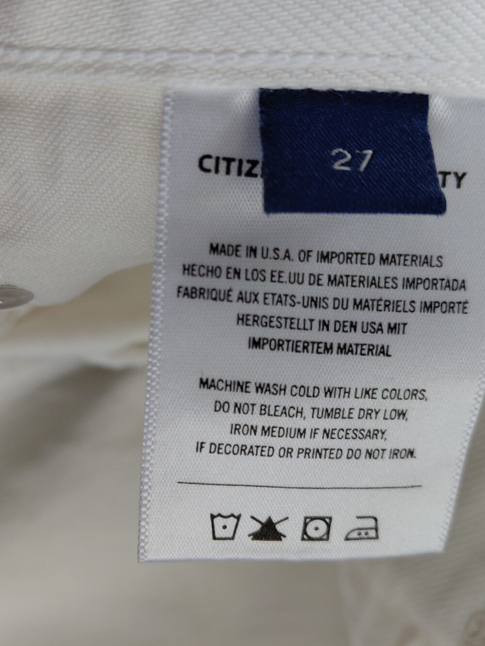 Citizens of Humanity Ayla Baggy Jeans 27 Crescent White Premium Vintage Wide Leg - Picture 11 of 16